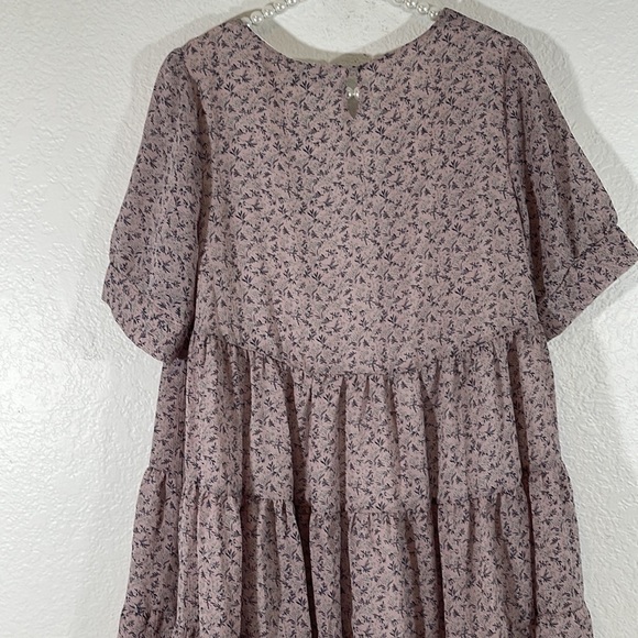 HAZEL Alison Lilac Flowy Lined Mini Dress Size Medium New - Picture 6 of 10
